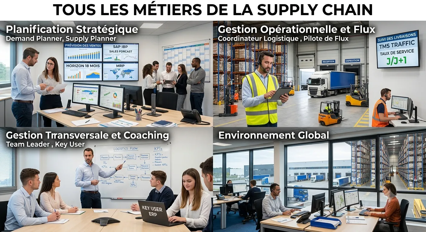 Tous les métiers de la supply chain : rôles et différences